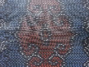 アンティーク　抽象模様織り出し本場泥大島紬着物